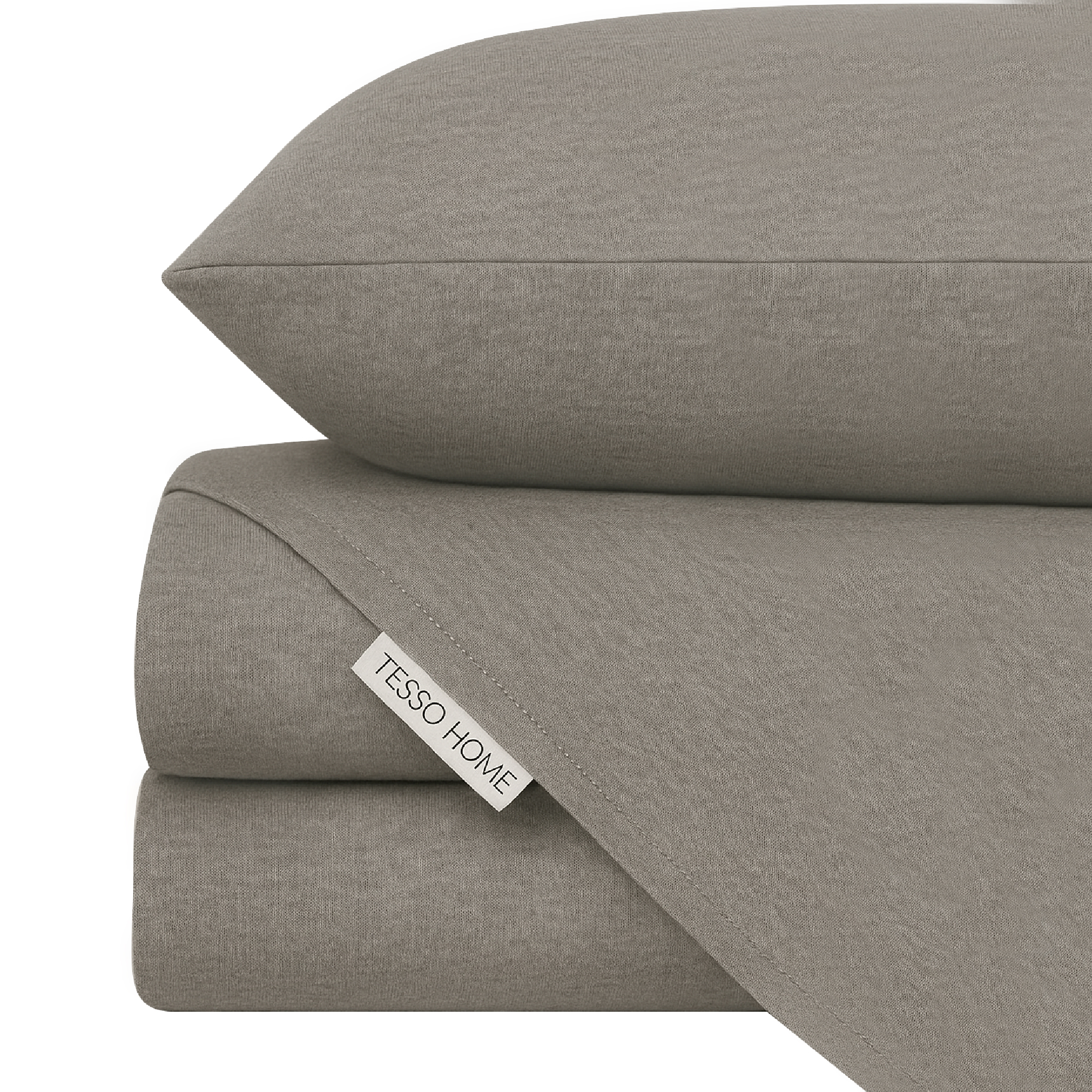 Foto 2 pulgar | Juego De Sabanas De Camiseta Tesso Home Queen Size Frescas Color Gris