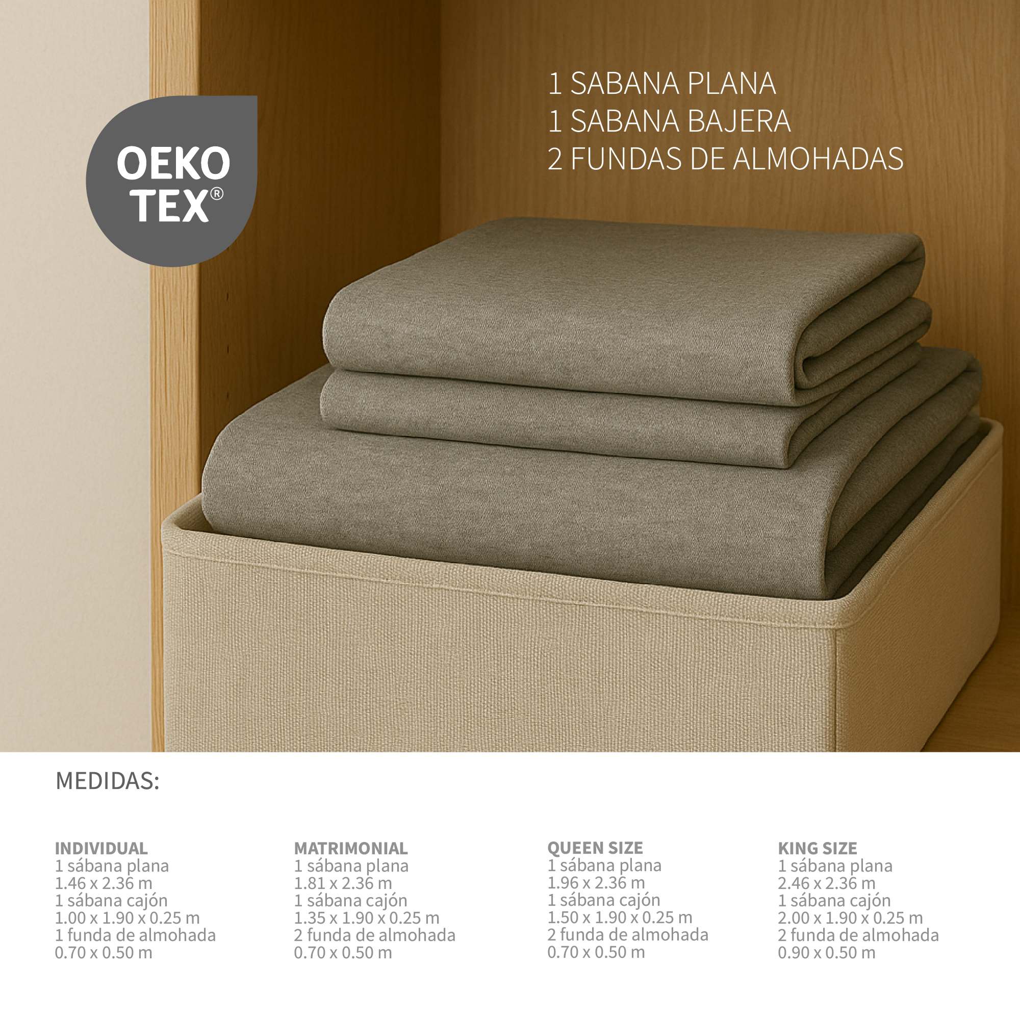 Foto 5 pulgar | Juego De Sabanas De Camiseta Tesso Home Queen Size Frescas Color Gris