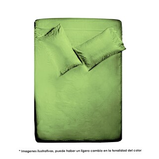 Foto 5 | Juego De Sabanas Tacto Seda Matrimonial 4 Piezas Verde