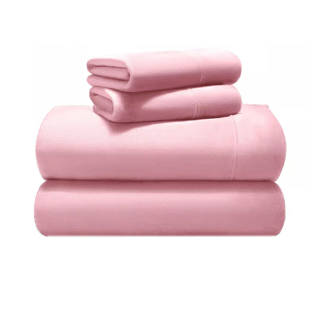 Foto 1 | Juego De Sábanas Polar King Size Rosa Térmicas  Suaves Y Ligeras Kyuden Home