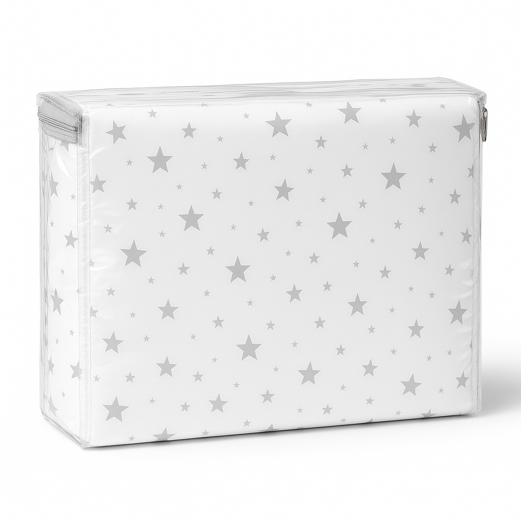 Foto 4 | Juego De Sábanas Algodón Percal Básica 200 - Estampada - Estrella - Queen Size