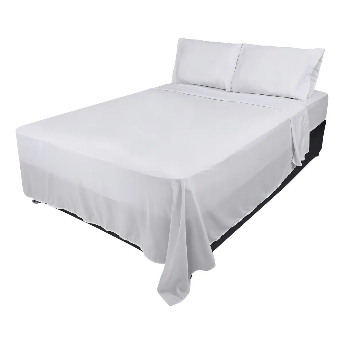 Foto 5 pulgar | Juego De Sábanas Matrimoniales  Con Diseño Liso 4 Piezas Suave Eo Safe Imports Esi-20383 Blanco