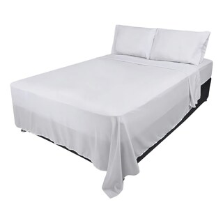 Foto 4 | Juego De Sábanas Matrimoniales Con Diseño Liso 4 Piezas Suave Eo Safe Imports Esi-20383 Blanco