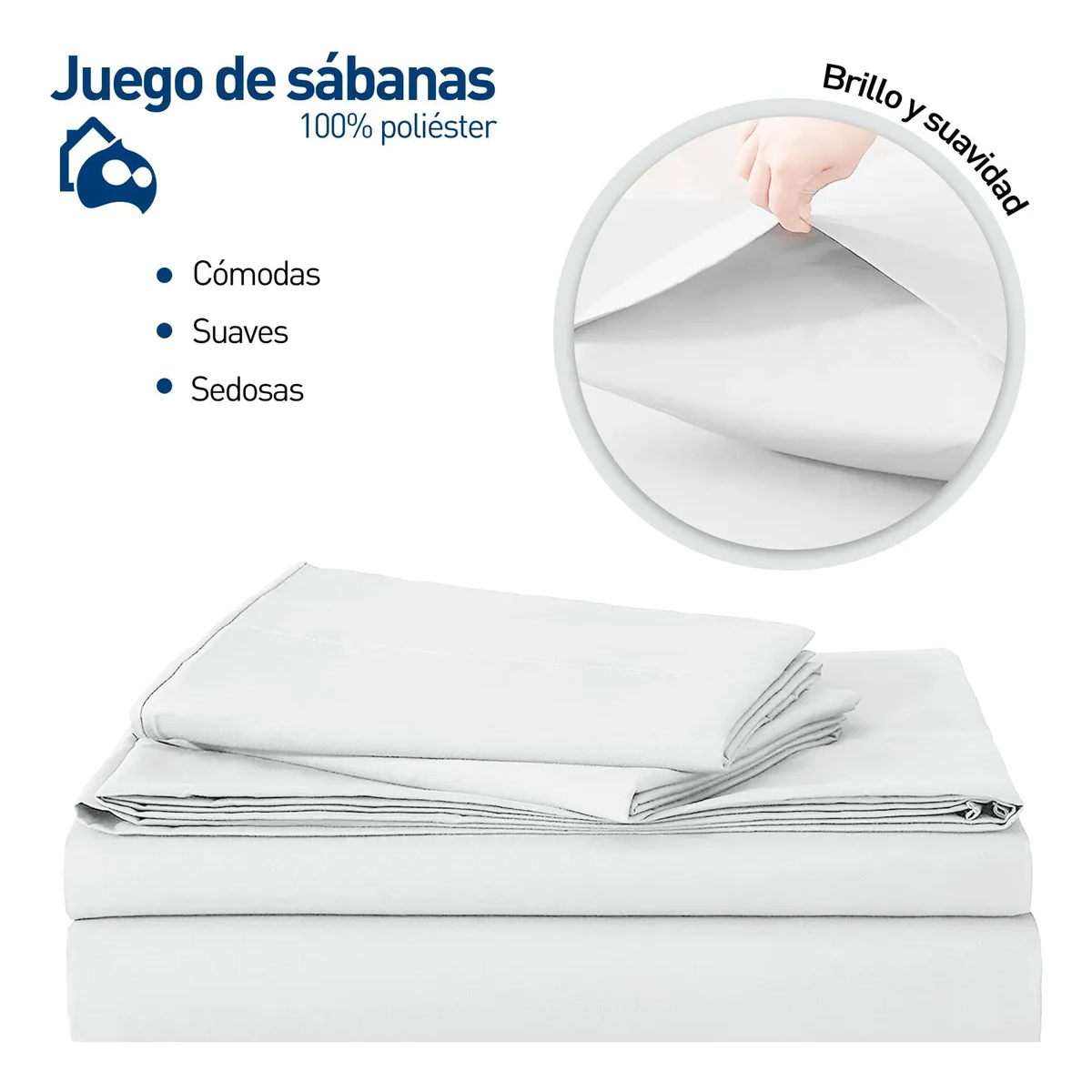 Foto 2 | Juego de Sábanas Queen Size Eo Safe Imports 4 Piezas