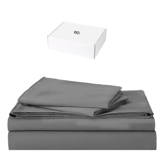 Foto 1 | Juego De Sabanas Queen Size 100% Poliéster Microfibra 4 Pzs Eo Safe Imports Esi-20377 Gris