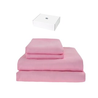 Foto 1 | Juego De Sábanas Matrimonial Con Diseño Liso - 4 Piezas Eo Safe Imports Esi-20384 Rosa