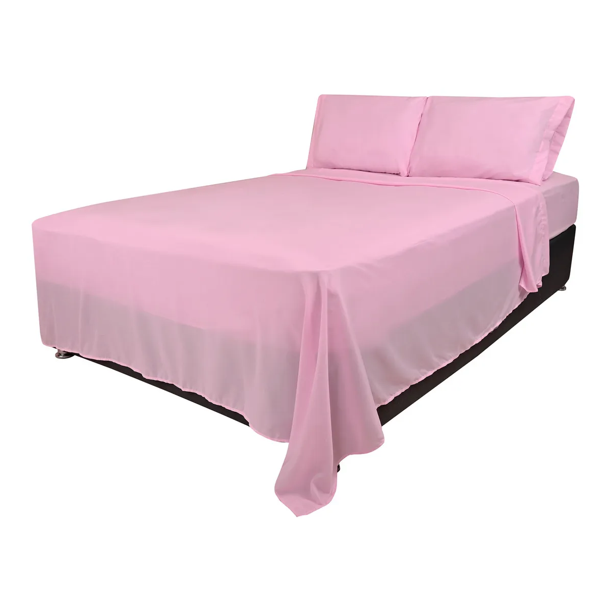Foto 3 | Juego De Sábanas Matrimonial Con Diseño Liso - 4 Piezas  Eo Safe Imports Esi-20384 Rosa
