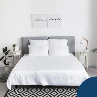 Foto 4 | Juego De Sabanas King Size Premium Diseño De La Tela Liso Eo Safe Imports Esi-20771 Blanco