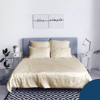 Foto 3 | Juego De Sabanas King Size Premium Crema Liso Eo Safe Imports Esi-20770 Beige