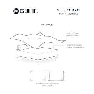 Foto 4 | Juego De Sábana Invernal Esquimal Matrimonial Chispa