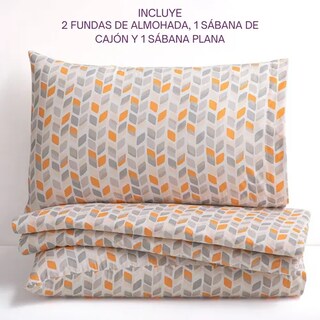 Foto 3 | Sábanas Matrimoniales Xtellar Microfibra Estampado Color Mateo