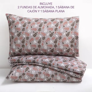 Foto 3 | Juego de Sábanas Matrimoniales Xtellar Estampadas
