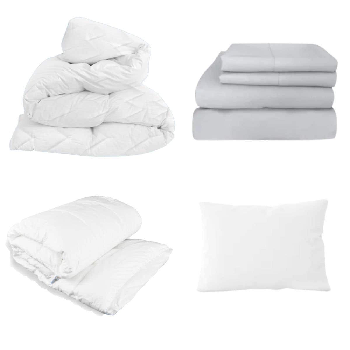 Kit de Cama Individual 4 Piezas Gris $1,932