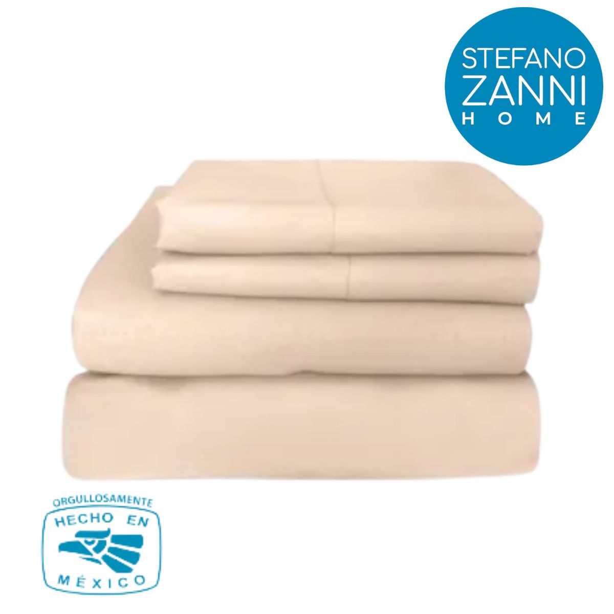 Foto 4 pulgar | Kit de Cama Stefano Zanni Home Cubrecolchón Sábanas y Almohadas Matrimonial Ivory