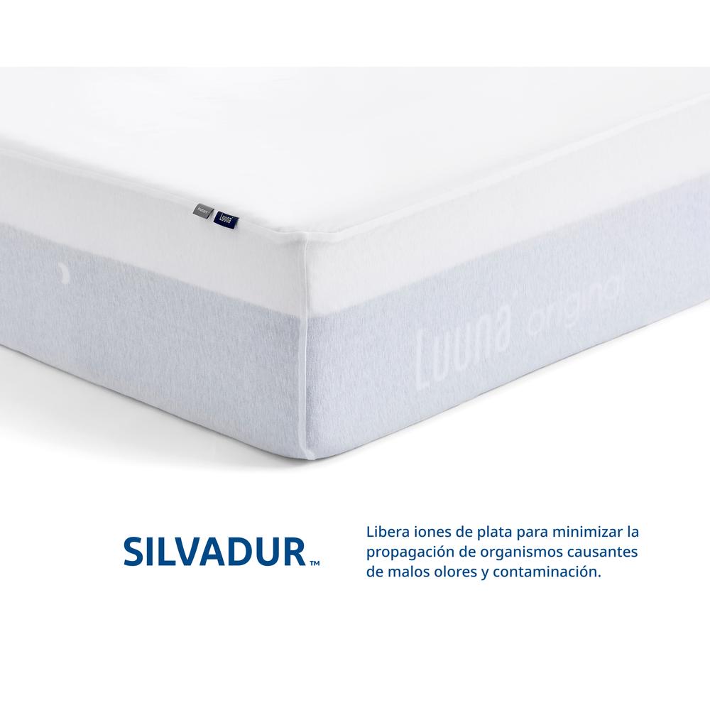 Foto 5 pulgar | Protector de Colchón Luuna Liso Impermeable Queen Size Blanco