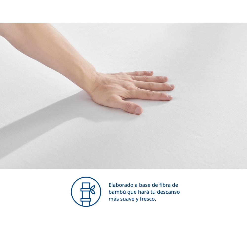 Foto 5 | Protector de Colchón Luuna Liso Impermeable Queen Size Blanco