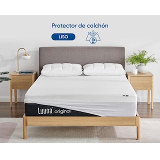 Foto 2 | Protector de Colchón Luuna Liso Impermeable King Size Blanco