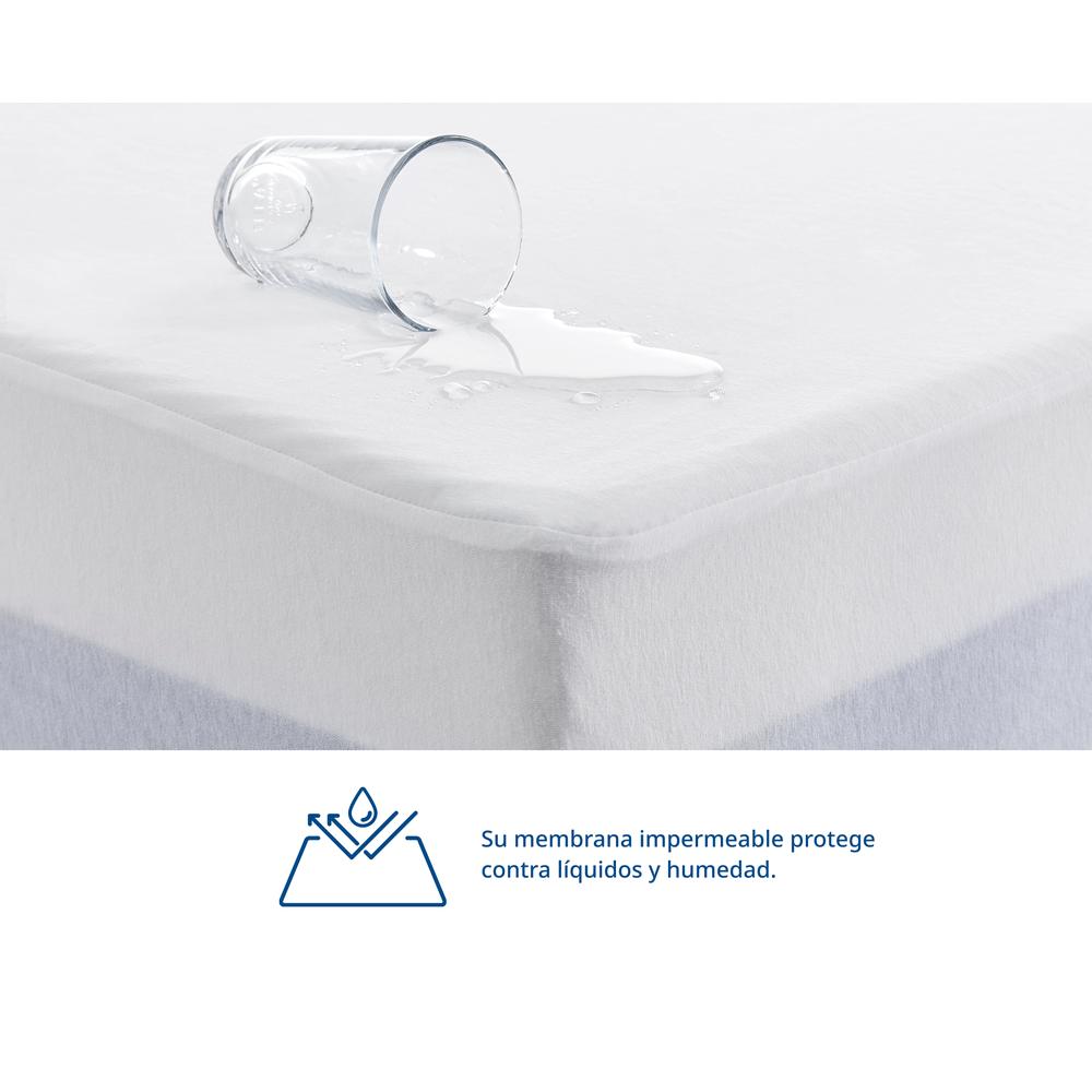 Foto 7 pulgar | Protector de Colchón Luuna Liso Impermeable King Size Blanco