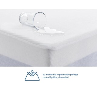 Foto 6 | Protector de Colchón Luuna Liso Impermeable King Size Blanco
