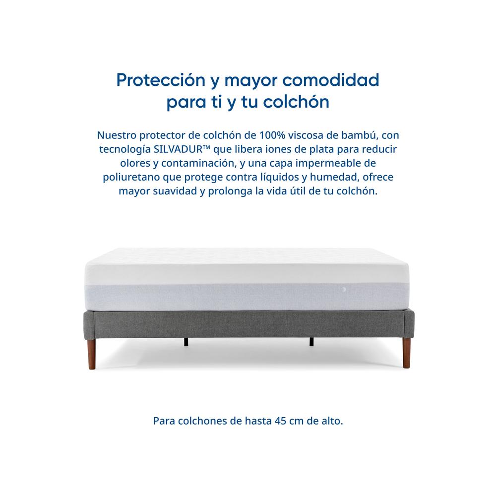 Foto 4 pulgar | Protector de Colchón Luuna Blanco Acolchado Impermeable King Size