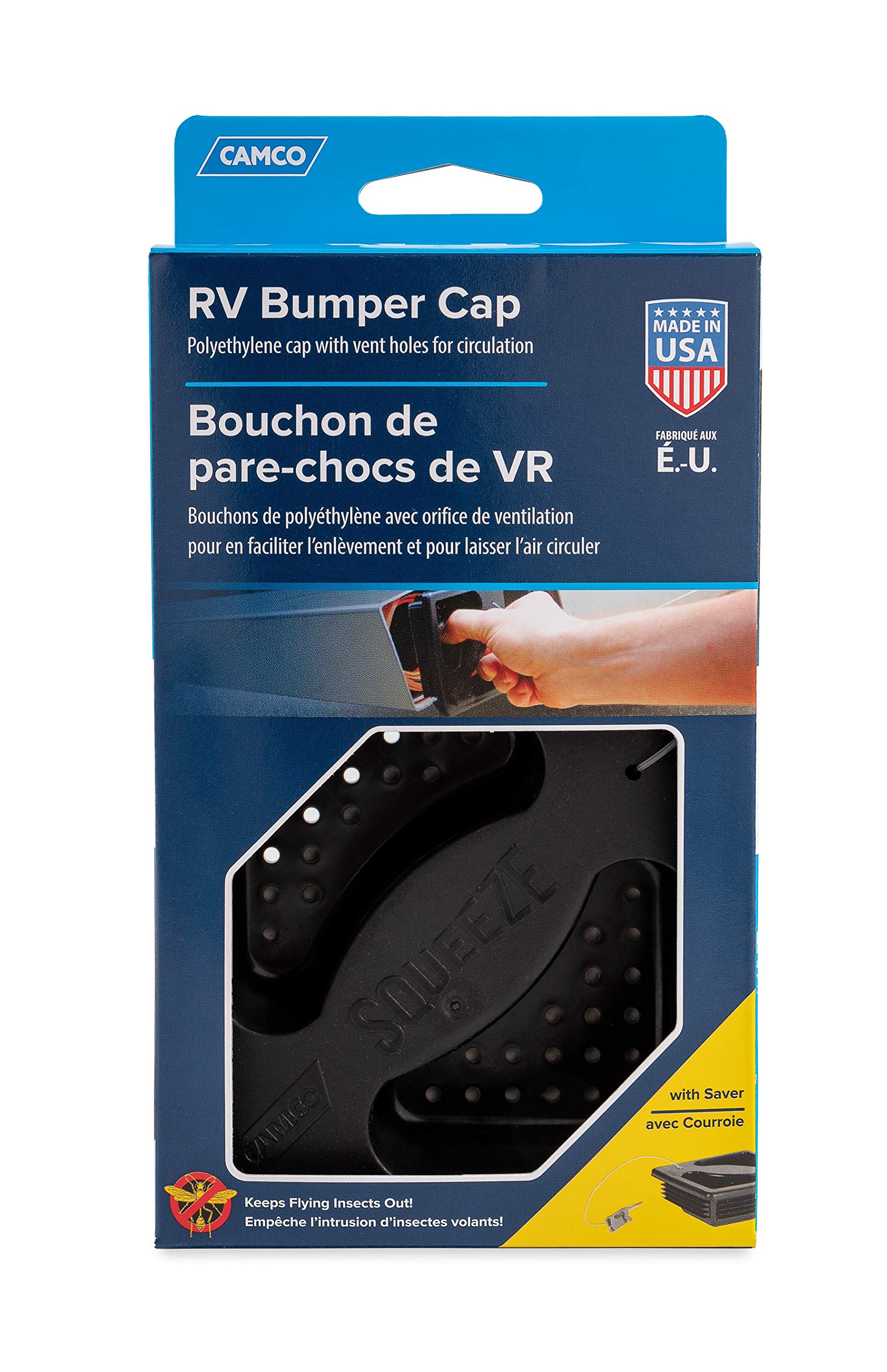 Foto 4 pulgar | Gorra De Parachoques Camco No Insect Con Protector Para Autocaravana, 10 Cm, Cuadrada, Negra - Venta Internacional.
