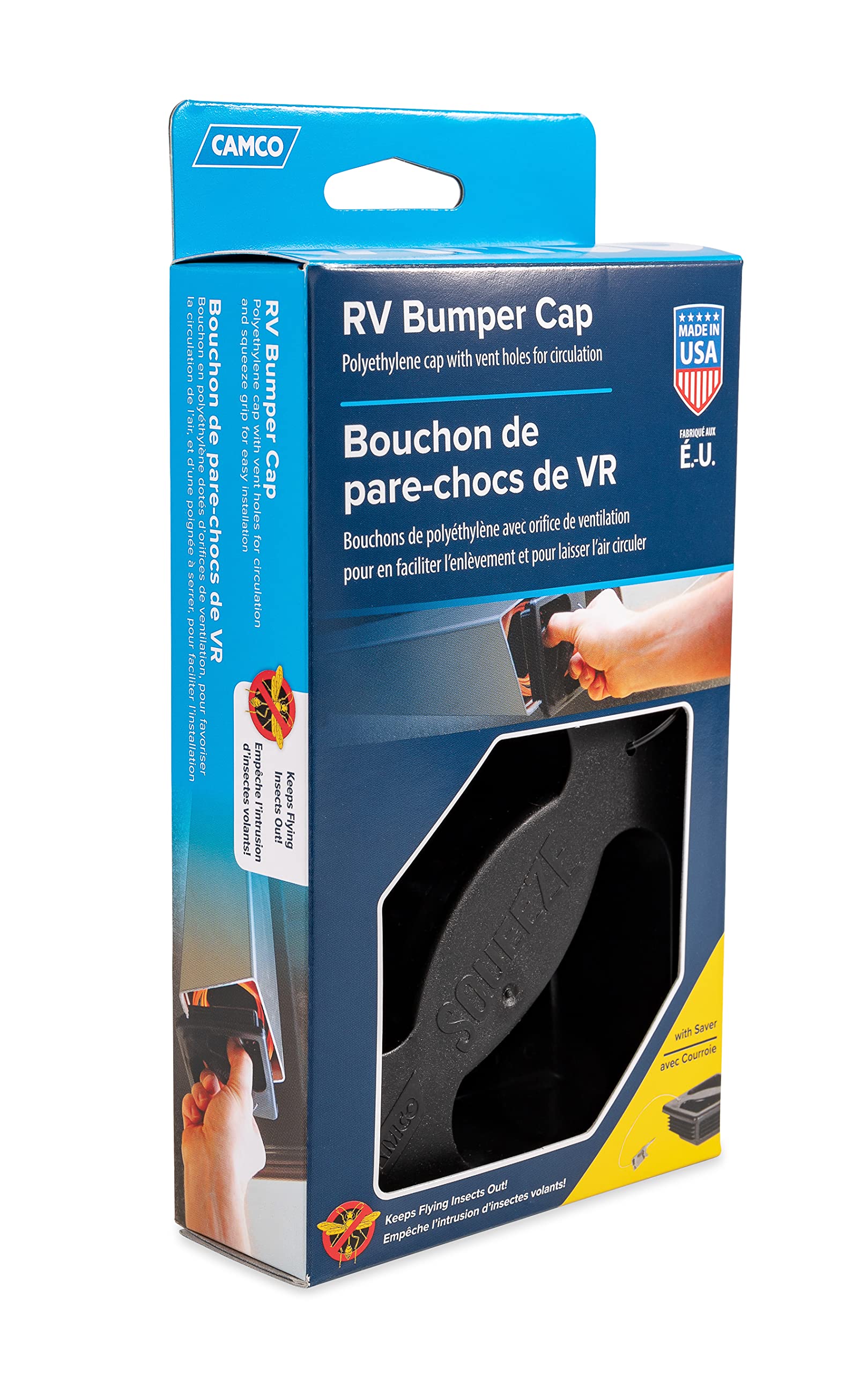 Foto 5 pulgar | Gorra De Parachoques Camco No Insect Con Protector Para Autocaravana, 10 Cm, Cuadrada, Negra - Venta Internacional.