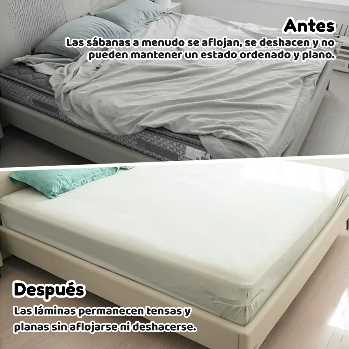Foto 5 pulgar | Soportes Para Sábanas Juego De 4 Pzas Antideslizantes (blanco)