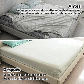 Foto 4 | Soportes Para Sábanas Juego De 4 Pzas Antideslizantes (blanco)