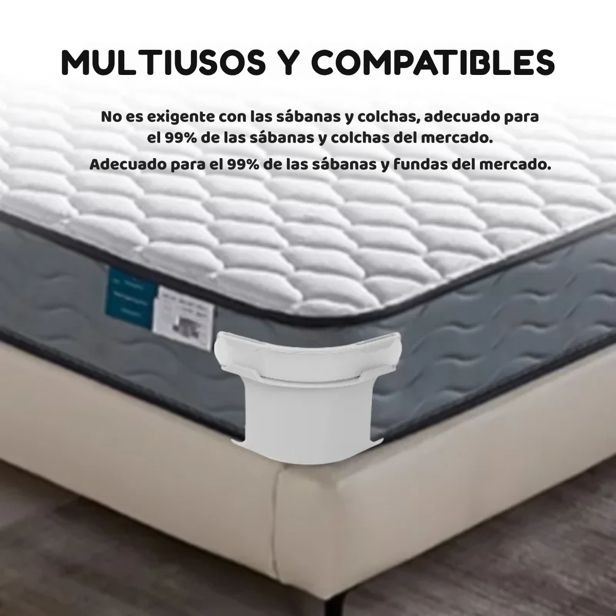 Foto 7 pulgar | Soportes Para Sábanas Juego De 4 Pzas Antideslizantes (blanco)