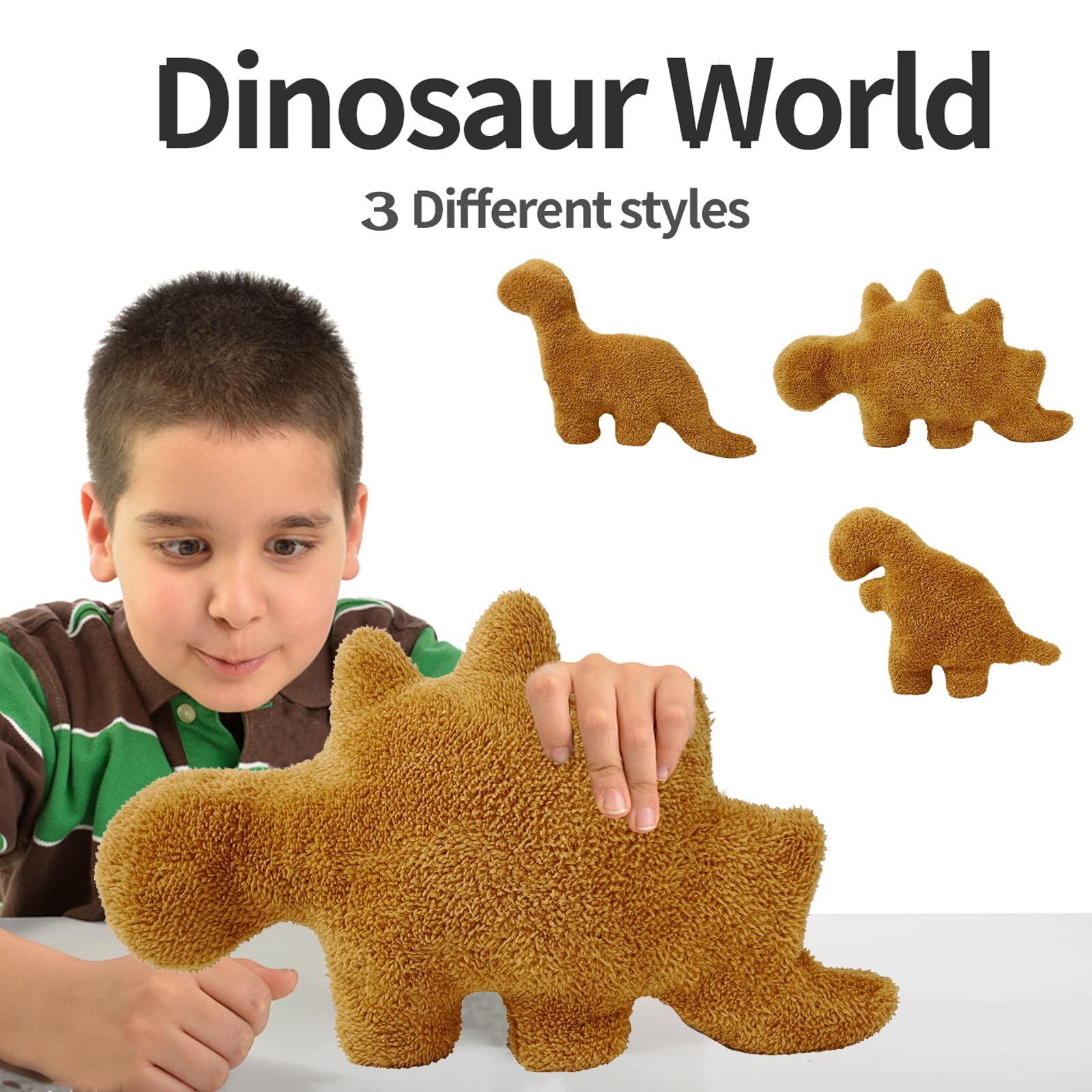 Foto 3 pulgar | Venta Internacional - Nugget De Pollo Con Forma De Dinosaurio Stegosaurus De Peluche, 45 Cm