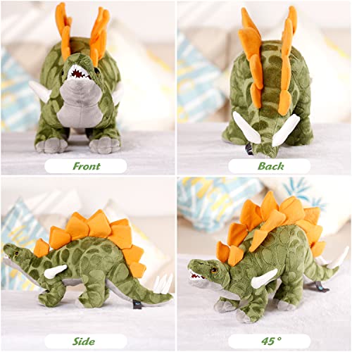 Foto 3 pulgar | Venta Internacional - Peluche De Peluche Con Forma De Dinosaurio Estegosaurio, 17 Cm, Para Todos