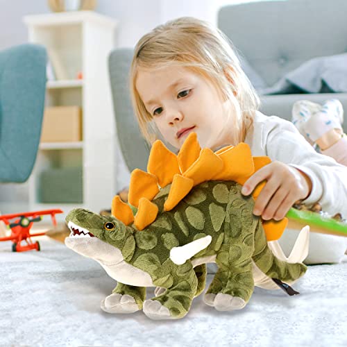 Foto 4 | Venta Internacional - Peluche De Peluche Con Forma De Dinosaurio Estegosaurio, 17 Cm, Para Todos