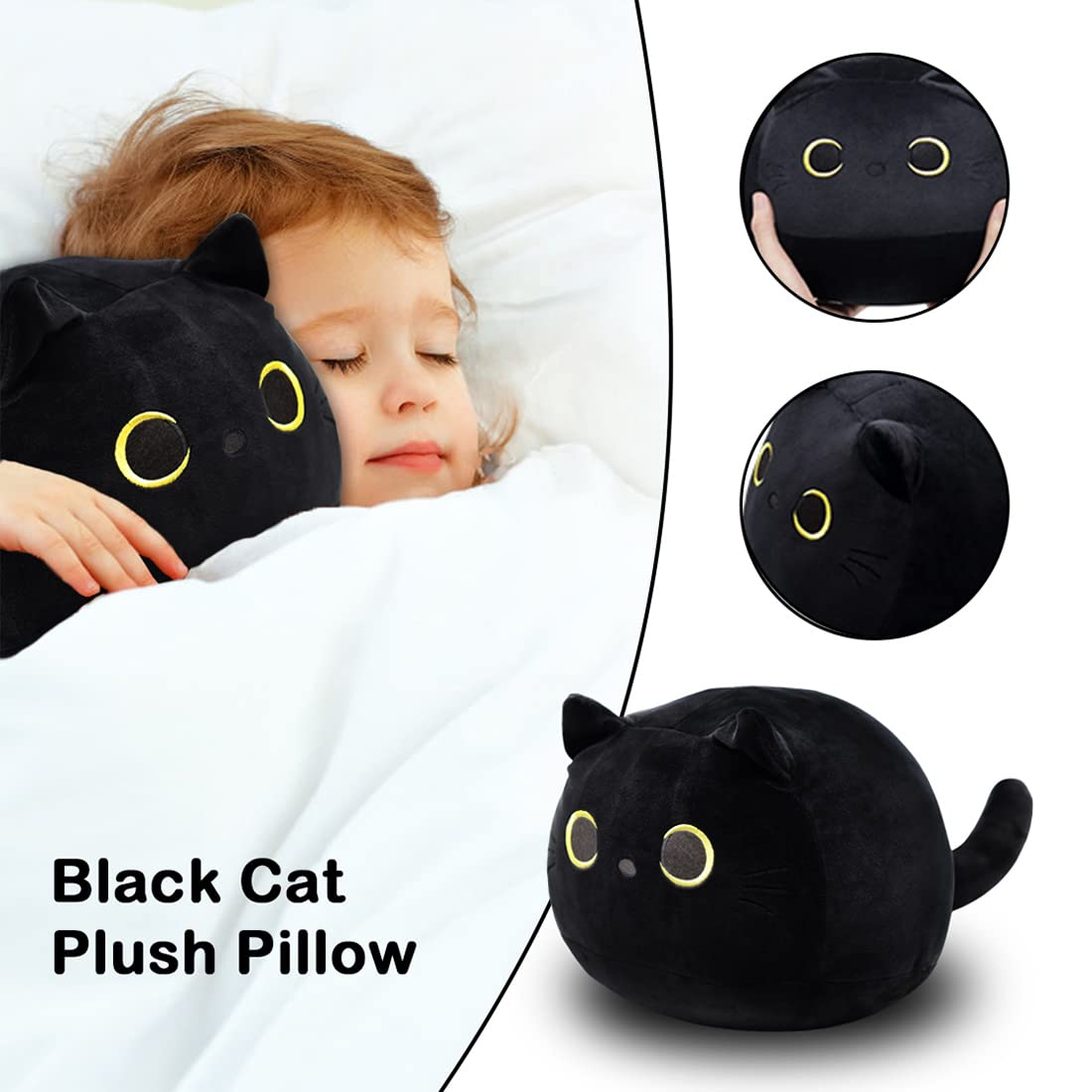 Foto 3 pulgar | Venta Internacional - Almohada De Peluche Bickly 8 Con Forma De Gato Negro Para Bebé