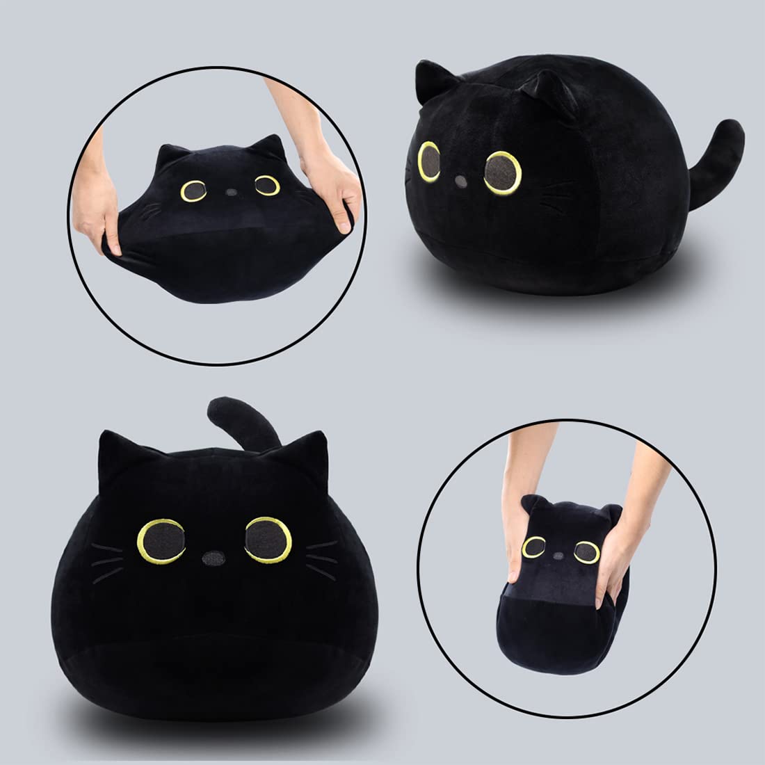 Foto 4 pulgar | Venta Internacional - Almohada De Peluche Bickly 8 Con Forma De Gato Negro Para Bebé