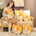 Venta Internacional - Peluche De Peluche Con Forma De Perro Corgi, Adorable Dibujo Animado De Peluche