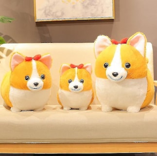Foto 3 | Venta Internacional - Peluche De Peluche Con Forma De Perro Corgi, Adorable Dibujo Animado De Peluche
