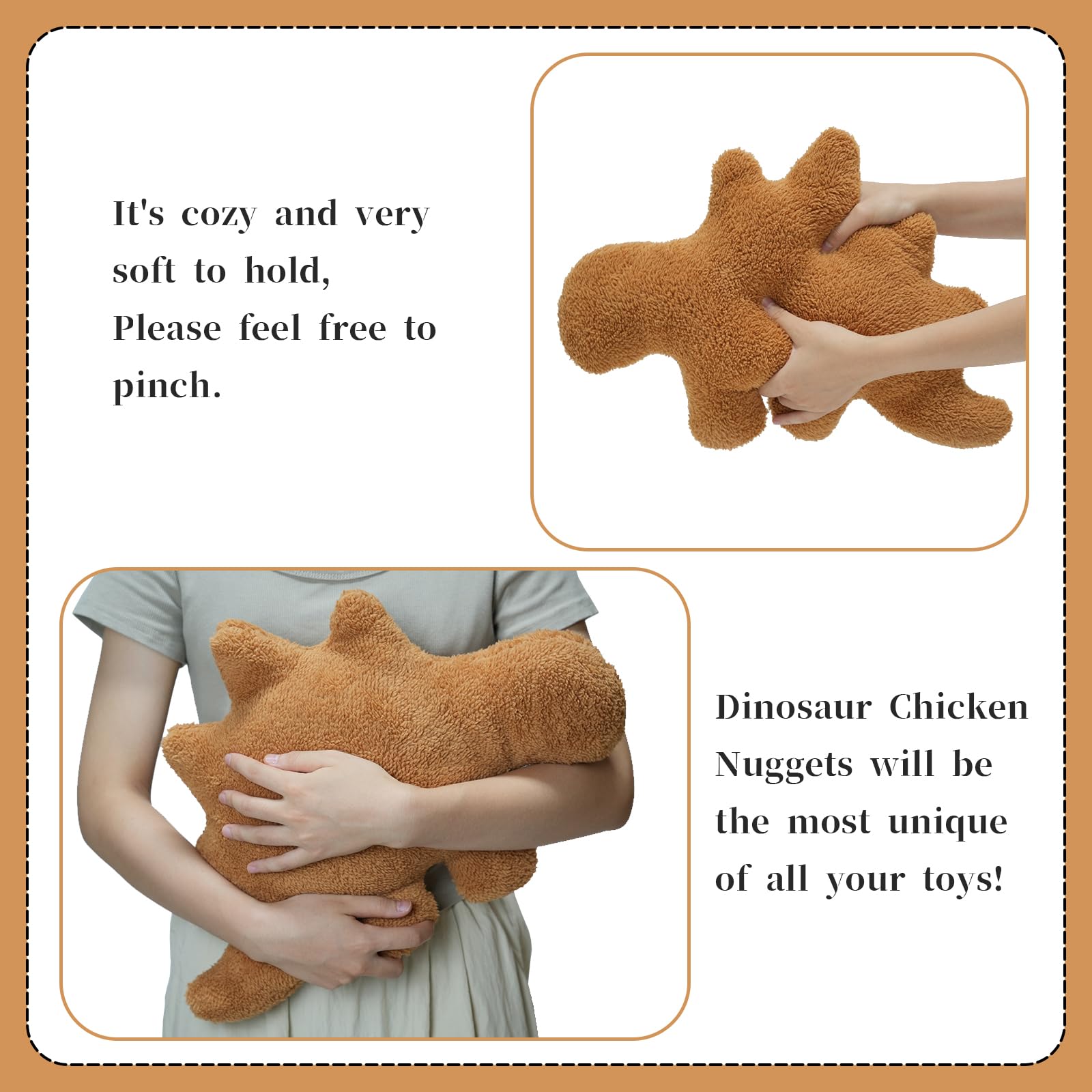 Foto 4 pulgar | Venta Internacional - Peluche Tvvpgg Dino Nugget Dinosaur Chicken 45 Cm