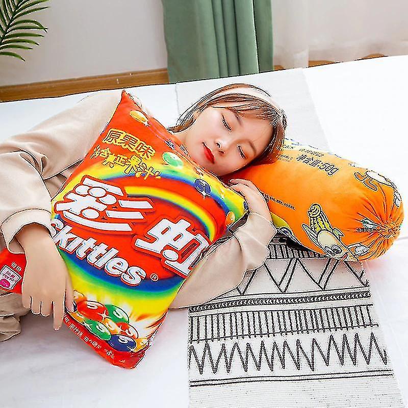 Foto 3 | Venta Internacional - Almohada De Felpa Con Forma De Fideos Instantáneos, 40 Cm, Con Caramelos Arcoíris