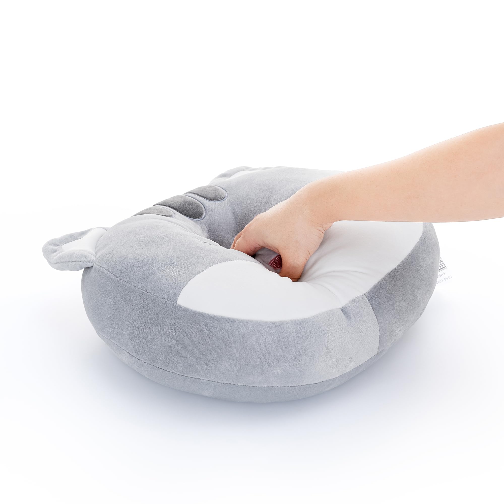 Foto 3 pulgar | Venta Internacional - Almohada De Felpa Con Forma De Gato Para Niños Lazada Grey, 38 Cm