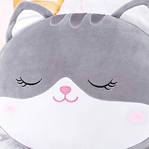 Foto 6 pulgar | Venta Internacional - Almohada De Felpa Con Forma De Gato Para Niños Lazada Grey, 38 Cm