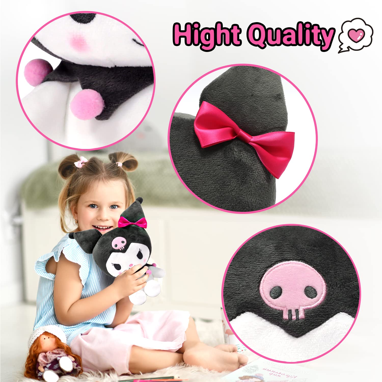 Foto 5 pulgar | Muñeca De Peluche Maikerry Kawaii Anime 25 Cm Black Kuro Para Niñas - Venta Internacional.