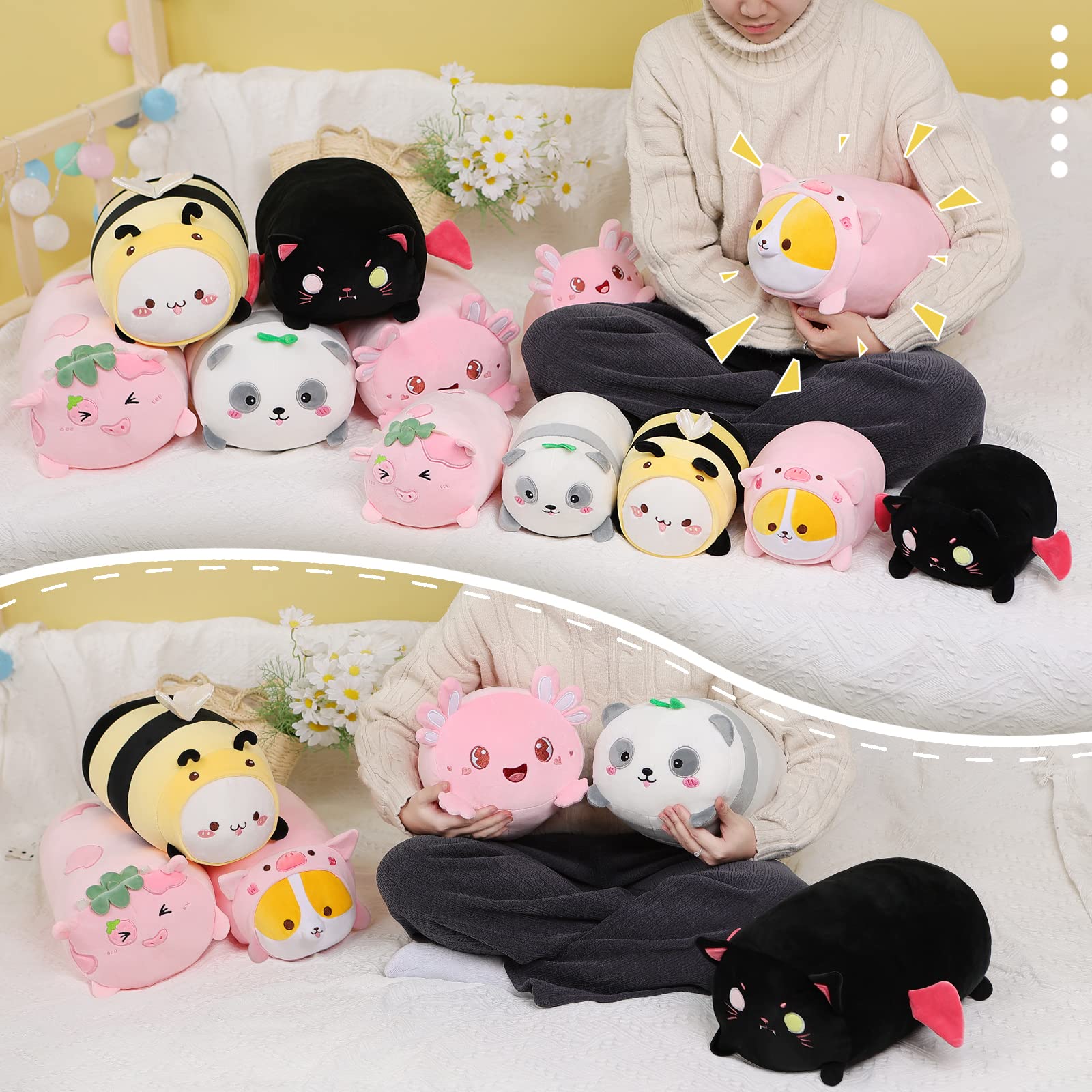 Foto 5 | Almohada De Felpa Aixini Cute Pig Corgi Piggy Shiba Inu 40 Cm - Venta Internacional.