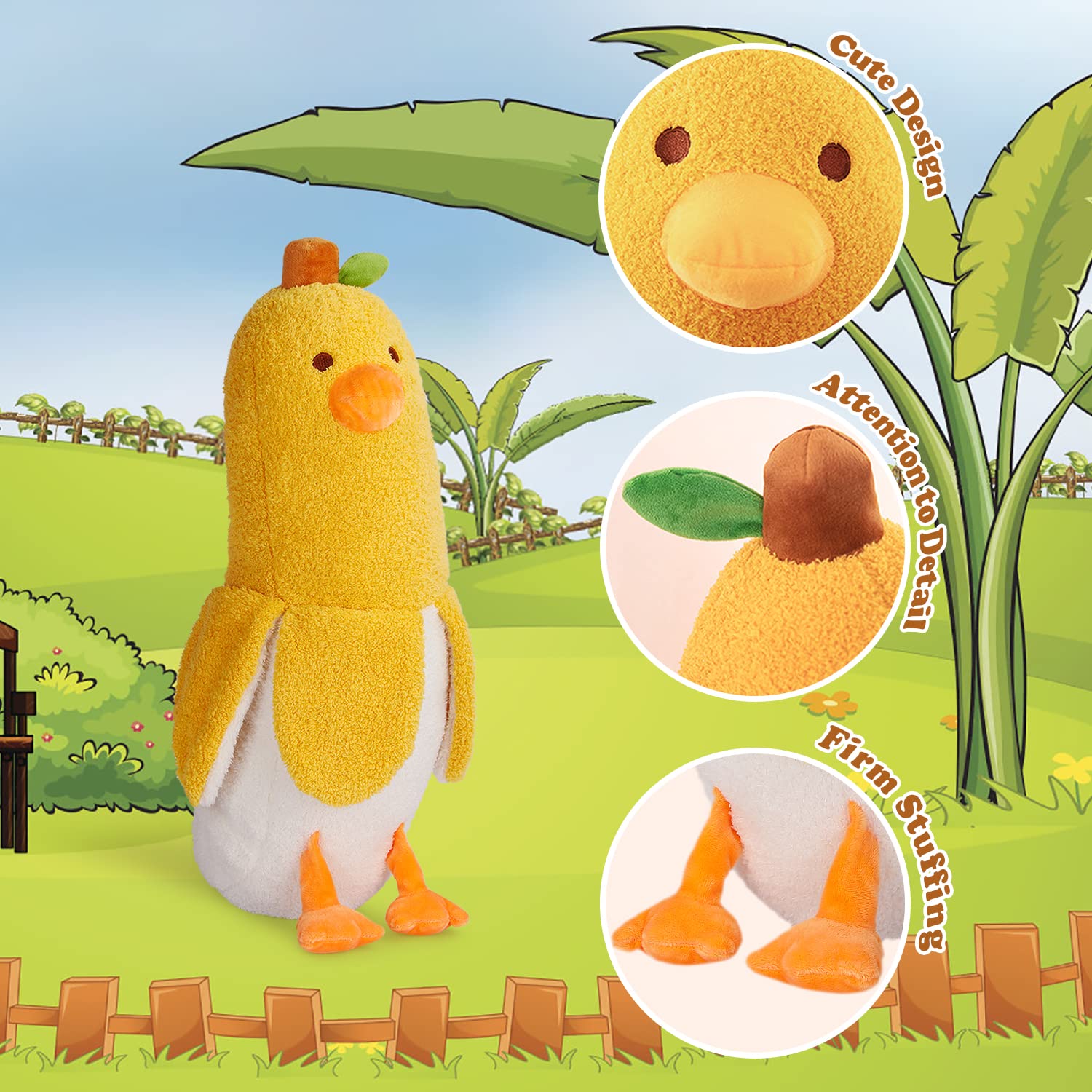 Foto 5 pulgar | Muñeca De Peluche Auluda Banana Duck De 50 Cm Para Niños - Venta Internacional.