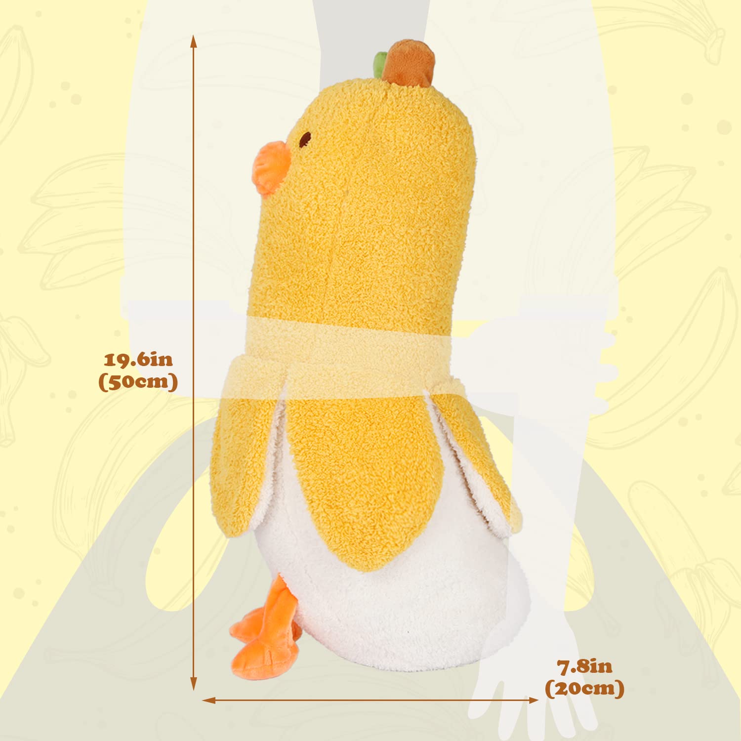 Foto 8 pulgar | Muñeca De Peluche Auluda Banana Duck De 50 Cm Para Niños - Venta Internacional.