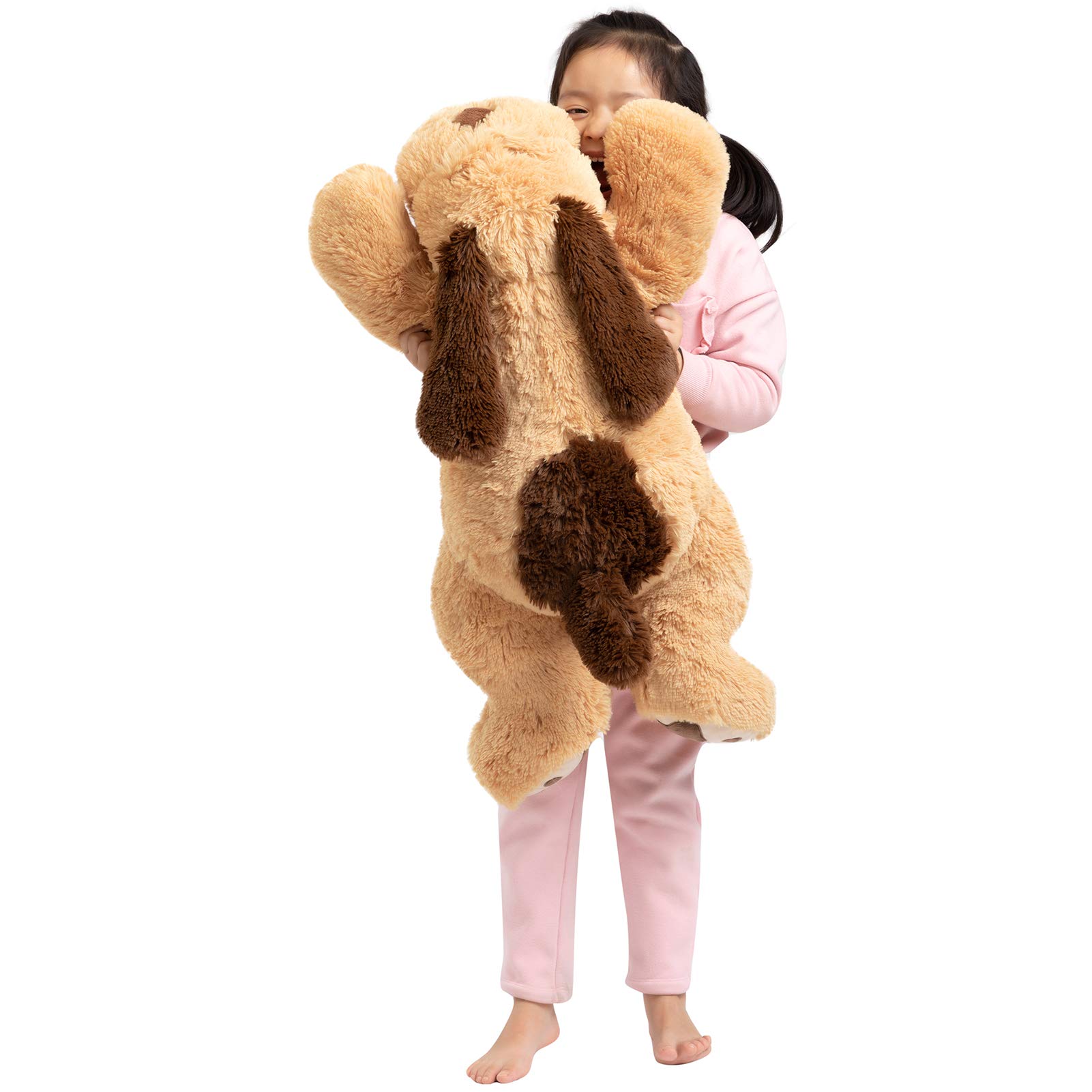 Foto 4 pulgar | Peluche Hollyhome De Peluche Con Forma De Cachorro Grande, 80 Cm, Cejas Claras - Venta Internacional.