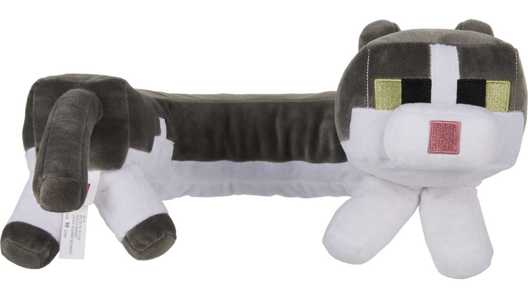 Foto 2 pulgar | Almohada Cervical Mattel Con Forma De Gato De Peluche Minecraft Con Ronroneo - Venta Internacional.