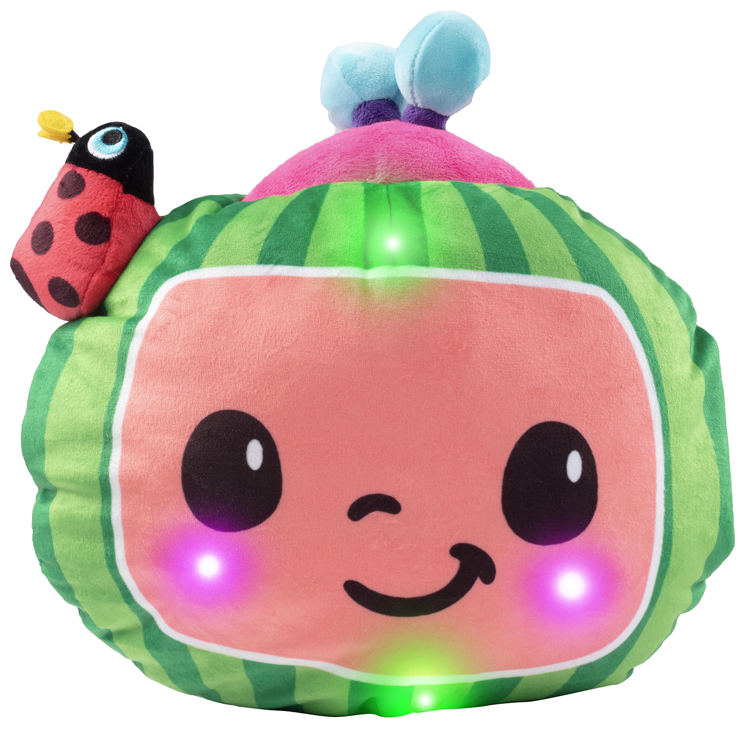 Almohada De Peluche Jazwares Cocomelon Melon Con Luz Y Sonido - Venta Internacional.