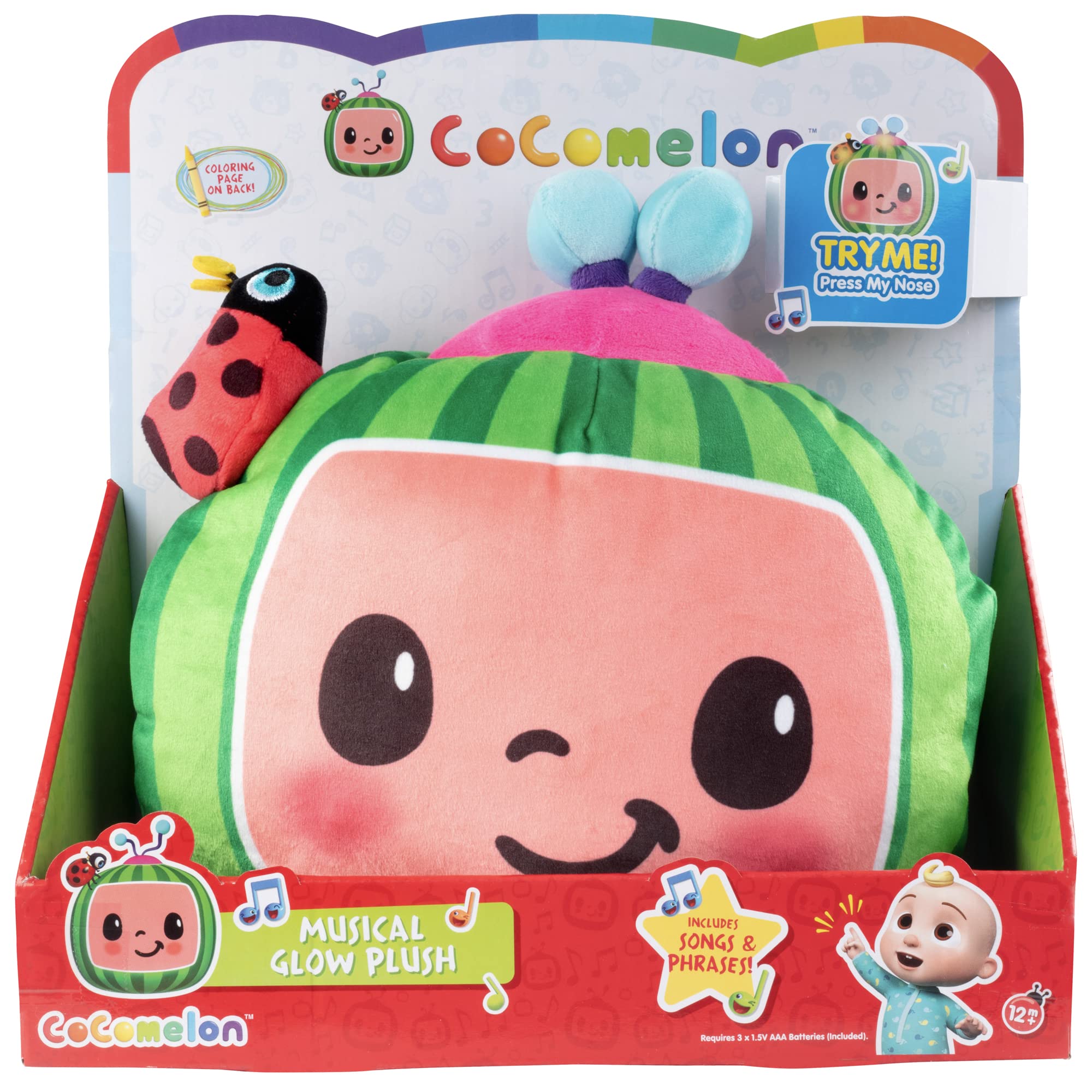 Foto 2 | Almohada De Peluche Jazwares Cocomelon Melon Con Luz Y Sonido - Venta Internacional.