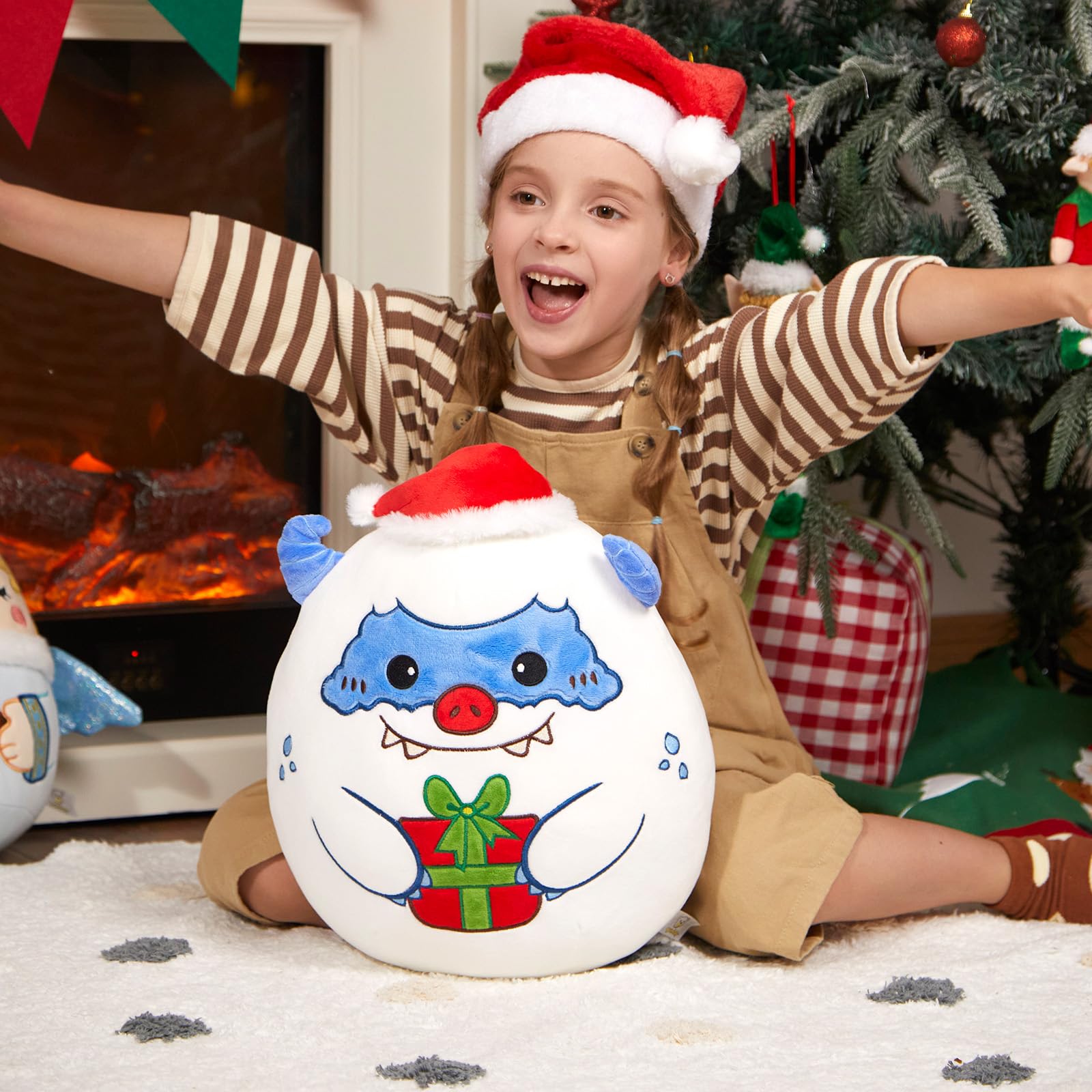 Foto 4 pulgar | Almohada De Peluche Houwsbaby Christmas Snowman Snow Monster - Venta Internacional.