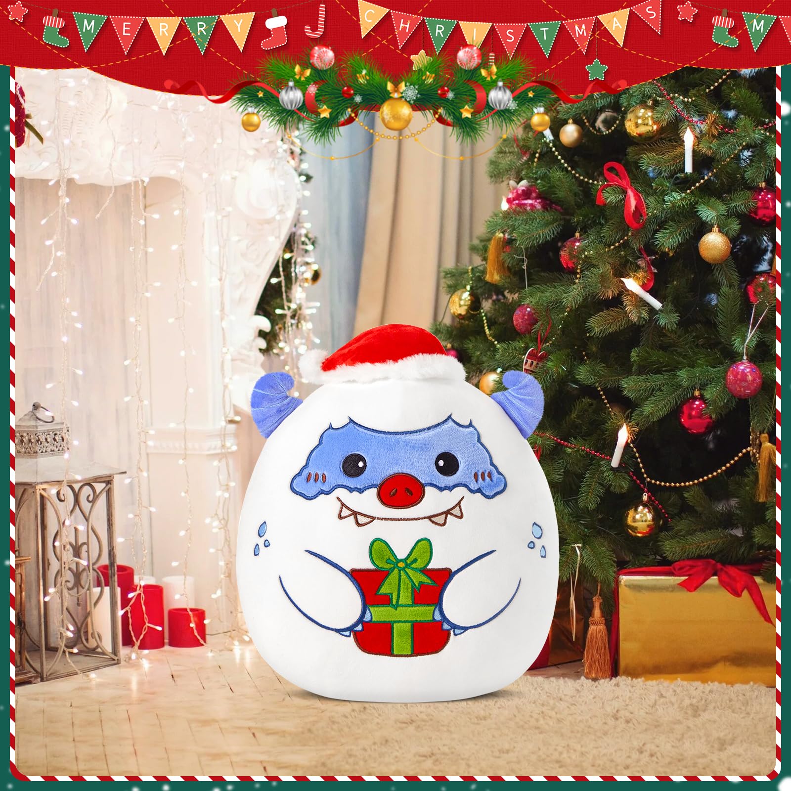 Foto 8 pulgar | Almohada De Peluche Houwsbaby Christmas Snowman Snow Monster - Venta Internacional.